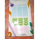 Sticker pour ongles theme classique collection, 3 planches de 10 cm elegant touch bleu