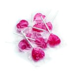 Sucettes coeur fruit 1200 grs ( + / - 100 pcs)