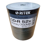 Cd - r 80 700mo 52x gpl inkjet white printable spindle 100