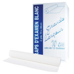 Draps d'examen blanc grande largeur 70 cm Draps d'examen blanc grande largeur 70 cm