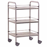 Guridon 3 plateaux inox