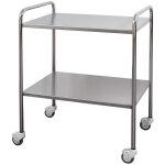 Guridon tube rond 2 plateaux