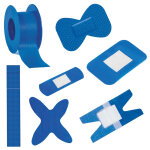 Kit de 91 pansements bleus detectable et 1 rouleau de sparadrap Kit de 91 pansements bleus detectable et 1 rouleau de sparadrap