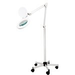 Lampe loupe ronde led 4 w vera 2 + pied roulant lid