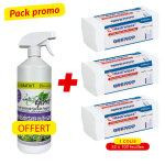 Pack 1 colis essuie - mains + 1 spray désinfectant 0 - germ main & surface Pack 1 colis essuie - mains + 1 spray désinfectant 0 - germ main & surface