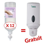 Pack 12 dermanios scrub c. g 1l airless + 1 distributeur offert