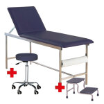 Pack divan d'examen inox + marchepied + tabouret Pack divan d'examen inox + marchepied + tabouret