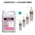 Pack savon mains dsinfectant haute frequence 5 litres + 4 flacons de savon 500 ml