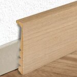 6 plinthes de recouvrement mdf  coller en pose rapporte - 2200 mm - chne - largeur 120 mm dinac
