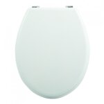 Abattant wc - mdf - charnires inox - blanc msv
