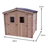 Abri dalia 2, 63 x 2, 17 m - hauteur 2, 12 m - livré habrita Abri dalia 2, 63 x 2, 17 m - hauteur 2, 12 m - livré habrita