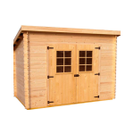 Abri de jardin - 1 pente - madriers massifs 20 mm - ch 3019. 02 n habrita Abri de jardin - 1 pente - madriers massifs 20 mm - ch 3019. 02 n habrita