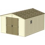 Abri de jardin pvc woodbridge + kit de fondation et kit 1 fentre - 13, 12 m duramax