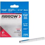 Agrafes t50 pour agrafeuse t50 bpn - longueur 8 mm arrow