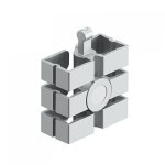 Aimant pour goulotte passe - cbles flexible  chane slim steelforce - argent hettich