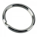 Anneaux bris� pour porte - cl�s - acier nickel� - d 35 mm - 10 pi�ces bricozor