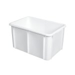 Bac gerbable en plastique blanc - 55 litres gilac