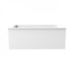 Baignoire 170x70cm avec pieds r�glables et vidage - acrylique blanc - qualis + tablier de baignoire frontal ...
