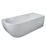Baignoire acrylique asymtrique - droite - 180 x 80 cm - selena leda