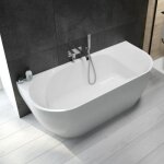 Baignoire acrylique monobloc - milieu de mur - 180 x 80 cm - selena leda