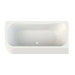 Baignoire asymtrique monobloc avec tablier intgr - 180x80 cm - droite - garbo leda