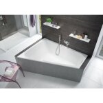 Baignoire asym�trique trap�ze � encastrer - 170x120 cm - gauche - garbo leda