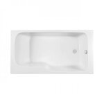 Baignoire bain douche 160x85cm avec pieds et vidage - version droite - malice jacob delafon