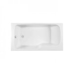 Baignoire bain douche 160x85cm avec pieds et vidage - version gauche - malice jacob delafon