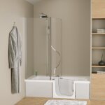 Pare - baignoire - combin baignoire / douche duo design 3 170x75 dt - niche kinedo