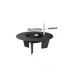 Barbecue brasero olymp - acier - 100 x 100 x 40 cm feu du jardin