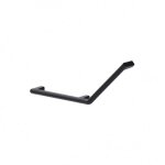 Barre d'appui - pmr - coude 135 - cavere 3 points droite - noir carbone normbau