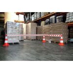 Barrière de chantier télescopique pour signalisation et sécurité novap Barrière de chantier télescopique pour signalisation et sécurité novap