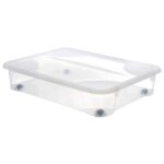 Boite rangement sous lit avec roulette - 60 litres eda plastiques