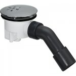 Bonde de douche 90 mm - coude de sortie � 45� - capot chrom� - tempoplex viega