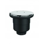 Bonde de douche 90 mm - capot mtal chrom 120 mm - gros dbit valentin