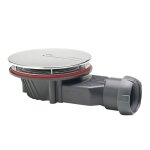 Bonde de douche extra - plate - sortie horizontale - slim + - 30723392 wirquin pro