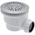 Bonde de douche � grille inox 90 mm - sortie horizontale - 0205075 nicoll