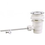 Bonde de lavabo - � clapet - inox - tirette horizontale valentin