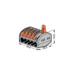 Borne de connexion universelle 222 pour fils souples et rigides x10 wago