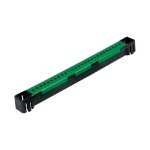 Bornier terre 2x 13 trous vert debflex