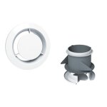 Bouche fixe d'extraction cuisine + manchon placo 3 griffes - diam 125mm axelair