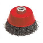 Brosse conique meuleuse - pour dcapage - diamtre 80 - acier ondul leman