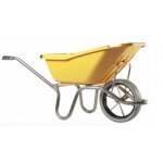 Brouette 1 roue increvable 110 l caisse polypro jaune plume haemmerlin Brouette 1 roue increvable 110 l caisse polypro jaune plume haemmerlin