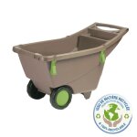 Brouette 2 roues plastique - couleur taupe - 140 litres eda plastiques