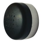 But�e de porte murale - diam�tre 40 mm - julior argent / noir civic