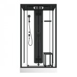 Cabine de douche 115x90 cm relax hammam - portes pivotantes - fonction hammam aurlane