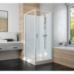 Cabine de douche 80x80 cm iziglass 2 porte pivotante - mitigeur mca - verre transparente leda