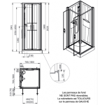 Cabine de douche 70x70 cm izibox 2 - portes battantes transparentes leda
