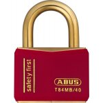 Cadenas  cl - 40 mm - corps laiton - rouge - t84mb / 40 abus