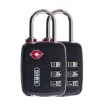 Cadenas � code � indicateur sp�cial usa 146 - 30tsa cuir noir - 3 molettes - x2 abus